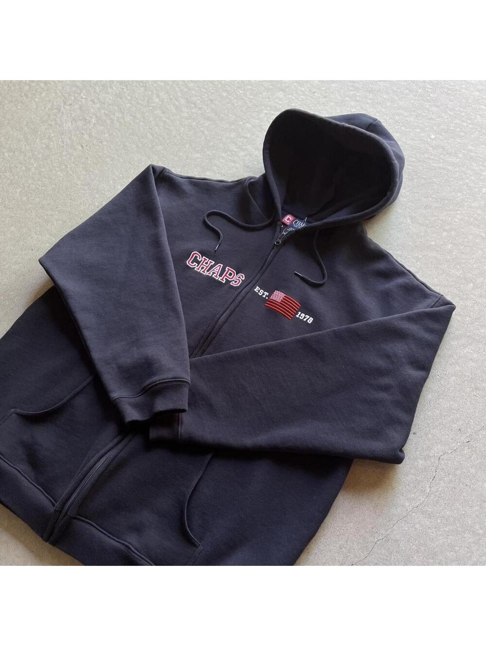 Vintage Y2K Embroidered Chaps Zip Up Hoodie